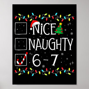 6-7 Meme Schön Unartig 67 Weihnachten Gehirn Fäuln Poster