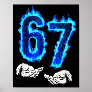 6 7 Meme Six Seven 67 Hände Meme Lustig Männer Fra Poster