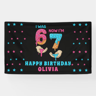 6 7 Meme Six Seven Birthday Banner