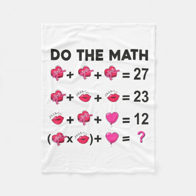 6 7 Meme Six Seven Do The Math Teacher Valentines  Fleecedecke (Vorderseite)