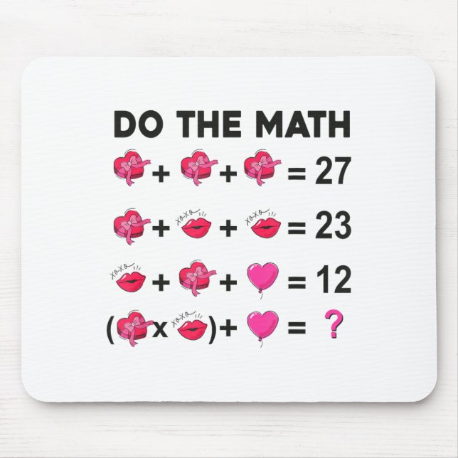 6 7 Meme Six Seven Do The Math Teacher Valentines  Mousepad (Vorne)
