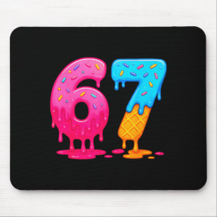 6 7 Meme Six Seven Eis Drip  Mousepad
