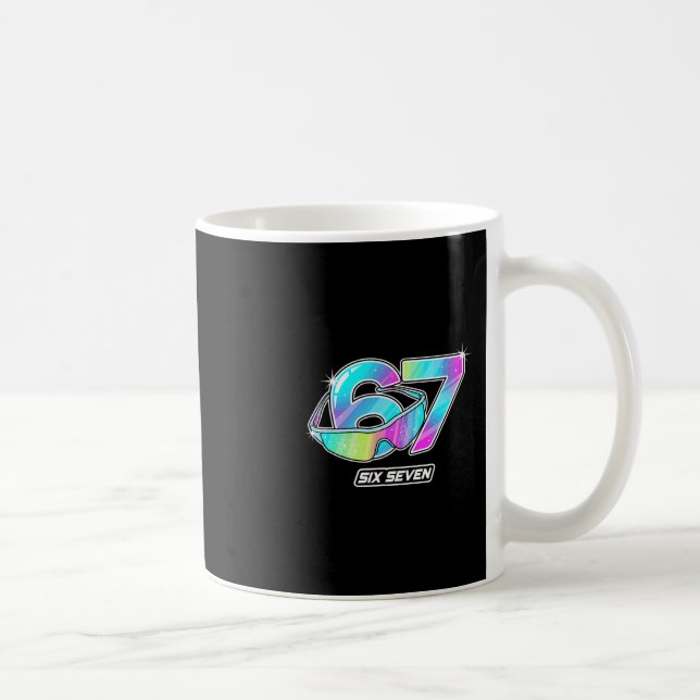6 7 Meme Six Seven Sungles Gen Alpha Funny Design Kaffeetasse (Rechts)