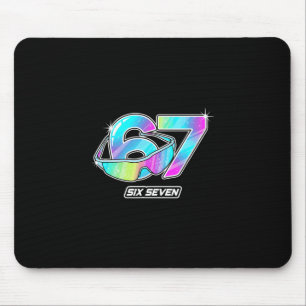 6 7 Meme Six Seven Sungles Gen Alpha Funny Design Mousepad