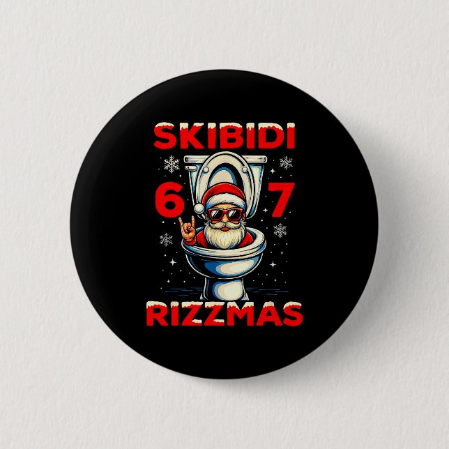 6-7 Meme Slang Christmas Nice Naughty 67 Funny  Button (Vorderseite)