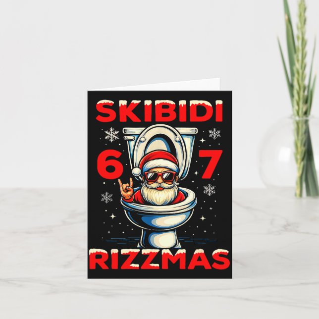 6-7 Meme Slang Christmas Nice Naughty 67 Funny  Karte (Vorderseite)