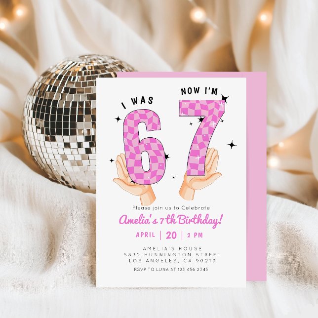 6 7 Meme Trend Sechs Sieben Geburtstag  Einladung (Von Creator hochgeladen)