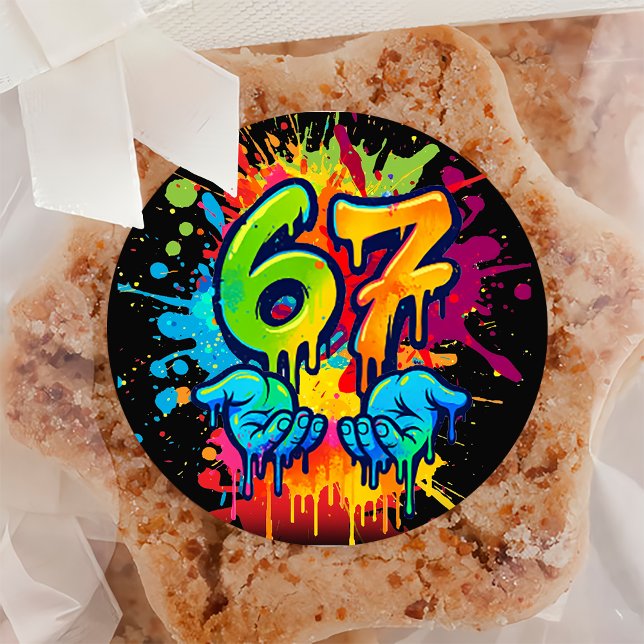 6 7 Meme Trend Six Seven Birthday Sticker (Von Creator hochgeladen)