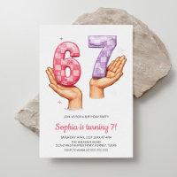6 7 Meme Trendiger Six Seven Geburtstag