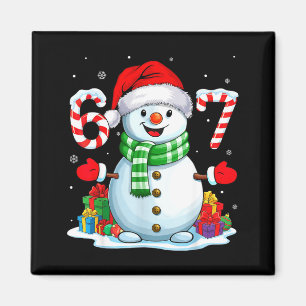 6 7 Meme Weihnachten Lustiger Schneemann Sechs Sie Magnet