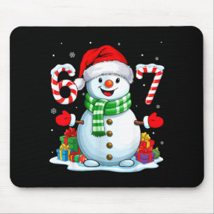 6 7 Meme Weihnachten Lustiger Schneemann Sechs Sie Mousepad