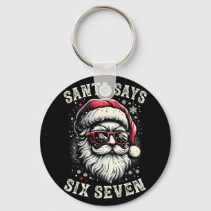 6-7 Meme Weihnachten Santa Sechs Sieben Gehirn Fäu Schlüsselanhänger