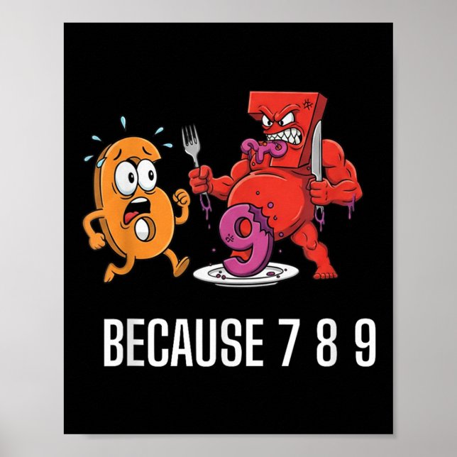 6 7 Meme-Witz, weil 7 8 9 Lustige Kinder 67  Poster (Vorne)