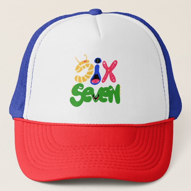 6 7 Monsters Truckerkappe (Vorderseite)