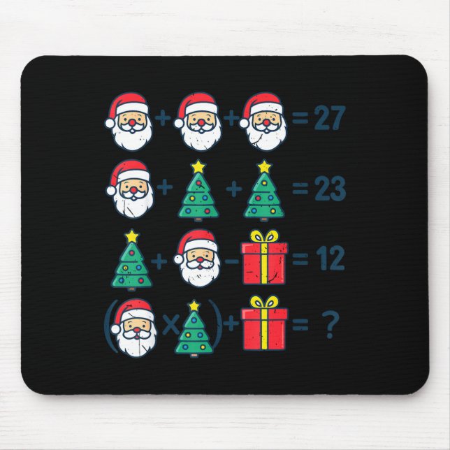 6 7 Order Operation Christmas Math Professor Costu Mousepad (Vorne)