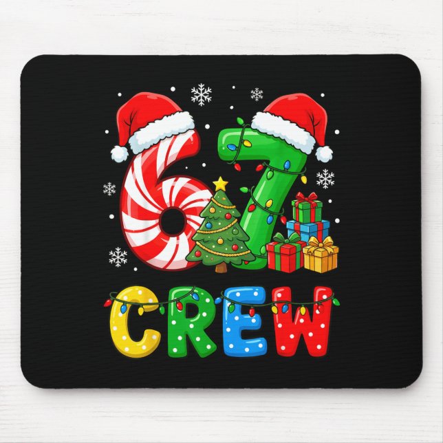 6 7 Pajamas Six Seven Matching Ugly Christmas 67 F Mousepad (Vorne)