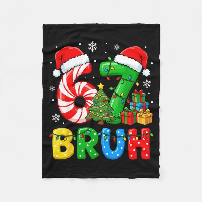6 7 Pajamas Six Seven Matching Ugly Christmas 67 G Fleecedecke (Vorderseite)