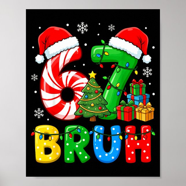 6 7 Pajamas Six Seven Matching Ugly Christmas 67 G Poster (Vorne)