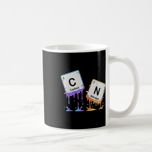 6 7 Periodic Table Meme Science Chemistry Nerd Hum Kaffeetasse (Rechts)