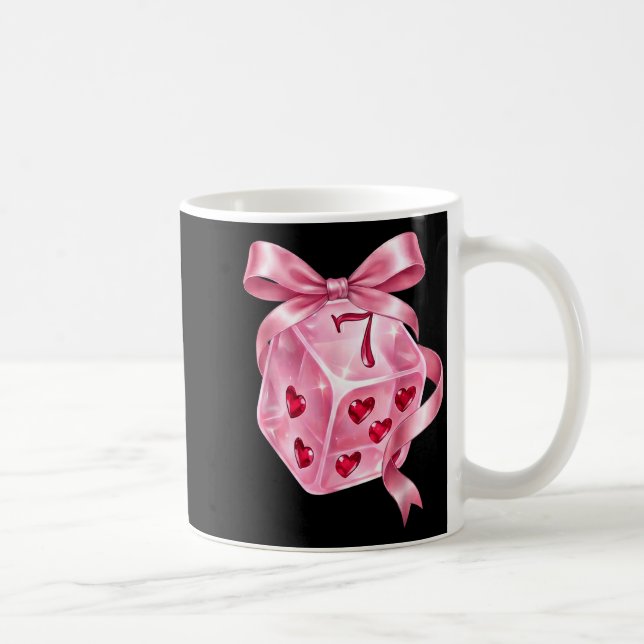6 7 Preppy Valentine Y2k Funny Coquette Nk Dice Bo Kaffeetasse (Rechts)