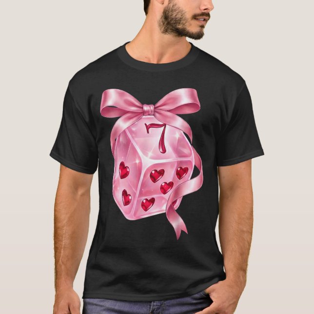 6 7 Preppy Valentine Y2k Funny Coquette Nk Dice Bo T-Shirt (Vorderseite)