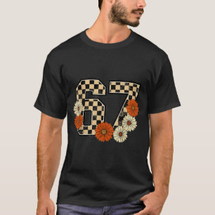 6 7 Retro Herbst Meme Schachbrett T-Shirt Heimgesu