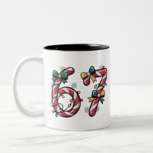 6 7 Sechs Sieben Gen Z Alpha Meme Slang Weihnachts Zweifarbige Tasse