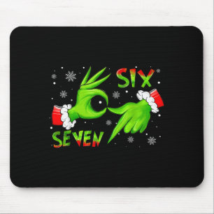 6 7 Sechs Sieben Hand Gen Z Alpha Meme Slang Weihn Mousepad