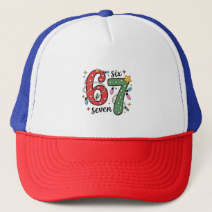 6 7 Sechs Sieben Hand Gen Z Alpha Meme Slang Weihn Truckerkappe