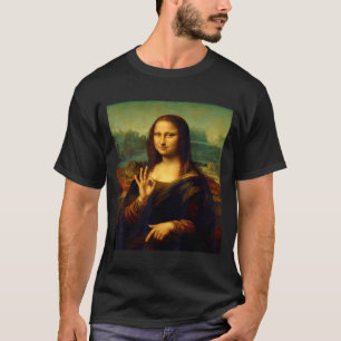 6 7 Sechs Sieben Meme 67 Lustige Mona Lisa Lustig  T-Shirt