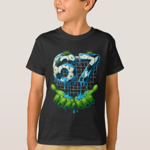 6 7 Six Seven Drip Lustig Gen Alpha Meme Fußball P T-Shirt