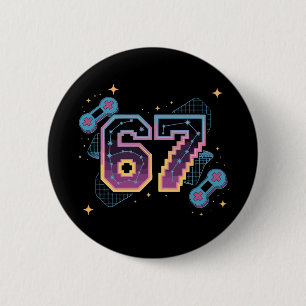 6 7 Six Seven Gaming Gen Z Alpha Meme Slang  Button