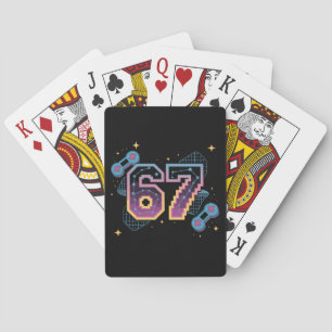 6 7 Six Seven Gaming Gen Z Alpha Meme-Slang  Spielkarten