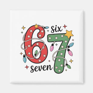 6 7 Six Seven Hand Gen Z Alpha Meme Slang Weihnach Magnet