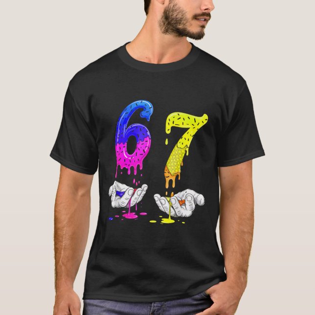 6 7 Six Seven Meme 67  T-Shirt (Vorderseite)