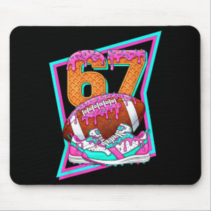 6 7 Six Seven Meme Amerikanischer Fußball Drip Num Mousepad