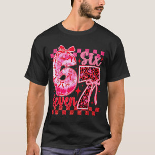 6 7 Six Seven Meme Kitsch Schleife Leopard Herz Va T-Shirt