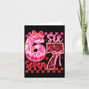 6 7 Six Seven Meme Kokette Bogen Leopard Herz Vale Karte