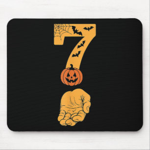6 7 Six Seven Meme mit Hand Spinnennetz Halloween Mousepad