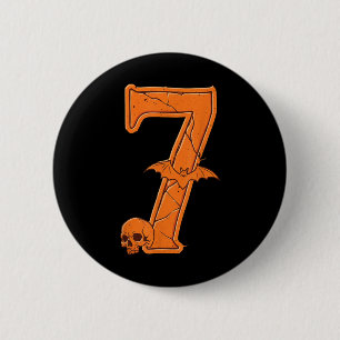 6 7 Six Seven Meme Paarmatching Halloween-Kostüm Button