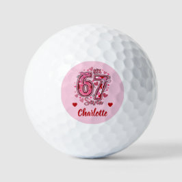 6 7 Six Seven Meme Trend Girls Pink Name Golfball