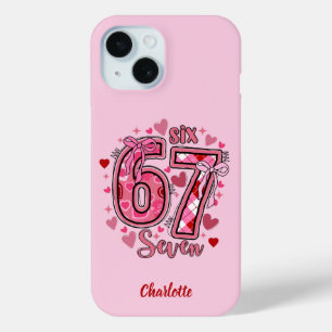 6 7 Six Seven Meme Trend Mädchen Name iPhone Hülle