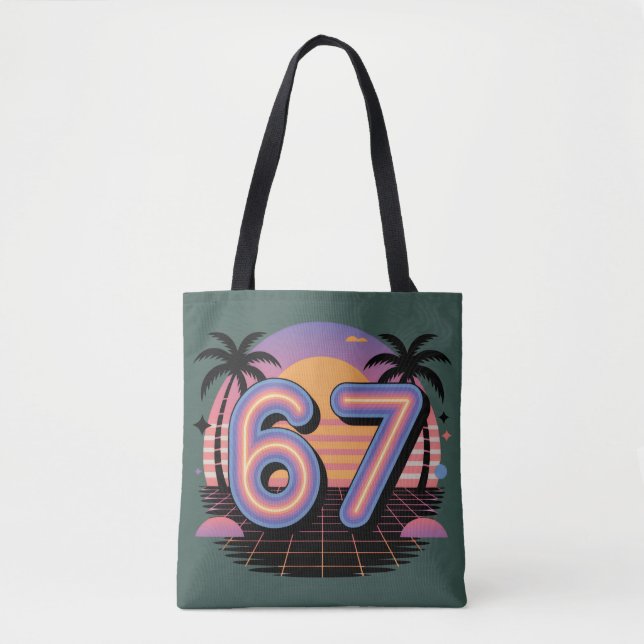 6 7 Six Seven Vaporwave Gen Z Alpha Meme  (Vorderseite)