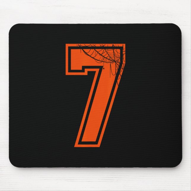 6 7 Spinnennetze — Sonnenliches Halloween-KostümT- Mousepad (Vorne)
