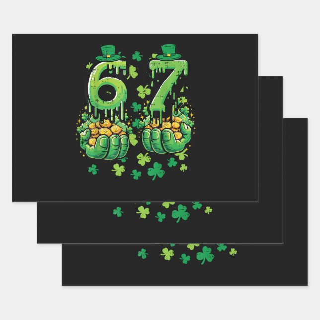 6 7 St Patricks Day Geschenkpapier Set (Set)