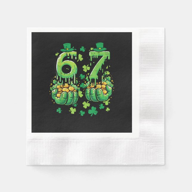 6 7 St Patricks Day Serviette (Vorderseite)