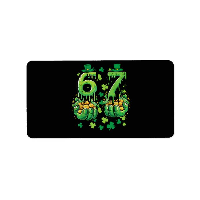 6 7 St. Patrick's Tag Adressaufkleber (Vorne)