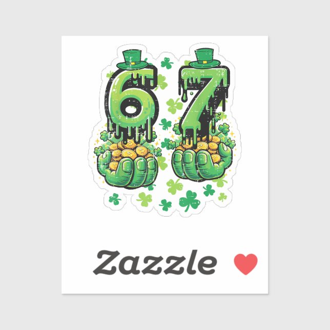 6 7 St. Patricks Tag Aufkleber (Blatt)