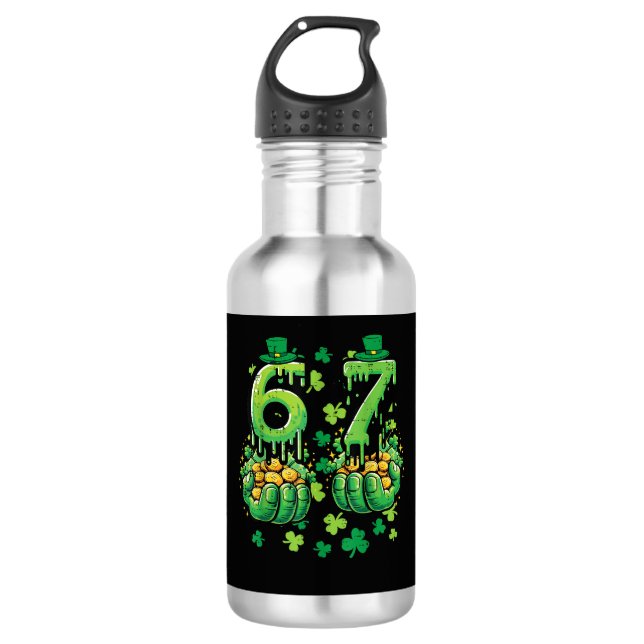 6 7 St. Patricks Tag Edelstahlflasche (Vorderseite)