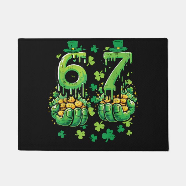 6 7 St Patricks Tag Fußmatte (Vorderseite)